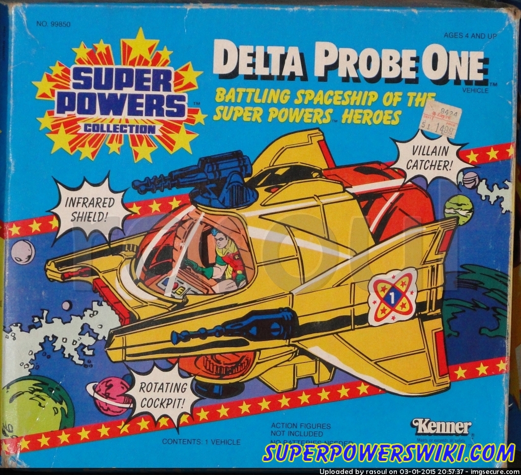 SUPER POWERS COLLECTION REPLACEMENT STICKERS for Kenner 1985 DELTA PROBE ONE