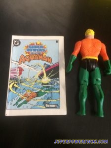 Backside of Super Powers Aquaman