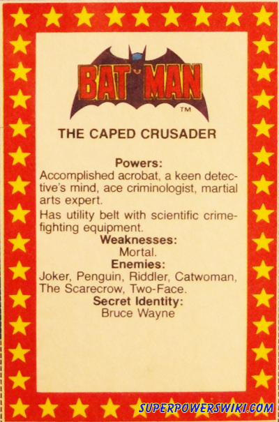 Batman (Series 1) – Super Powers Wiki